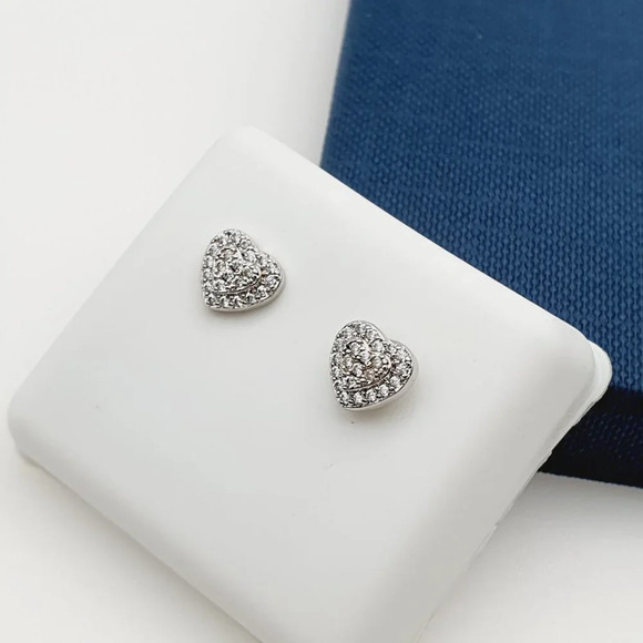 - "925 Sterling Silver Plated CZ Earrings, INUS1BR171 - Picture 4 of 9